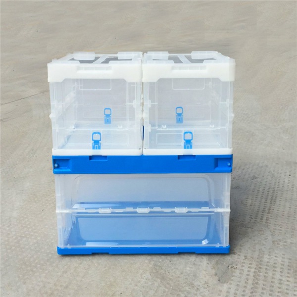 Attached Clear Lid Collapsible Clear Container